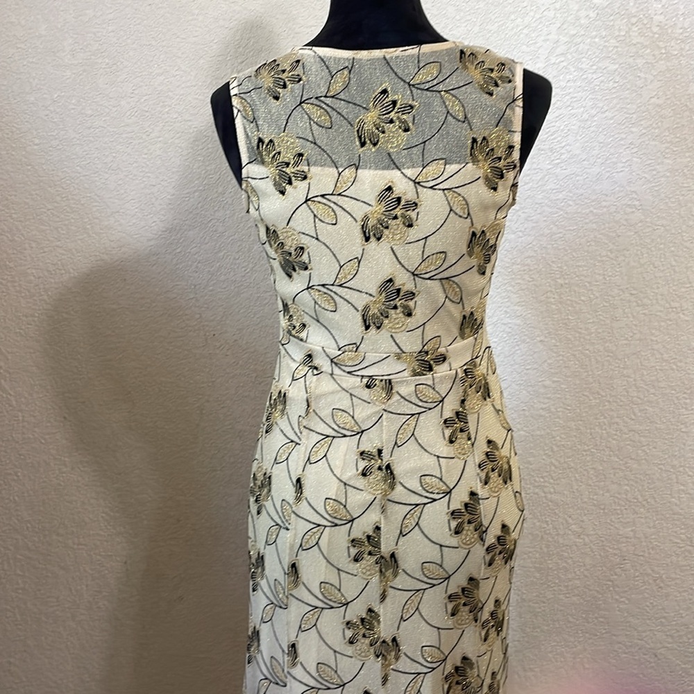CANDALITE PETITE Gold Floral Party Dress - Picture 6 of 8
